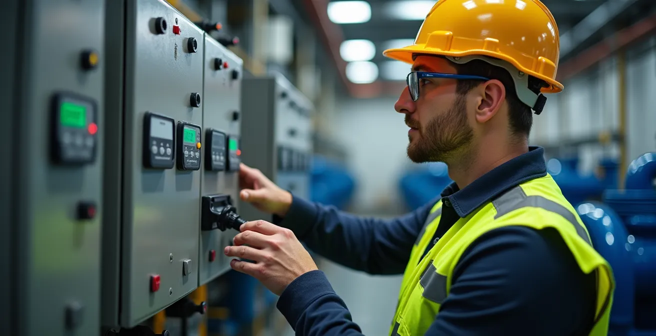 Variable frequency drive pump system in Montreal high-rise mechanical room